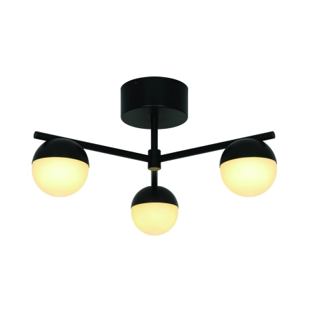Lampa sufitowa Contina – czarna + 3 klosze szklane NO2512096003 - Nordlux